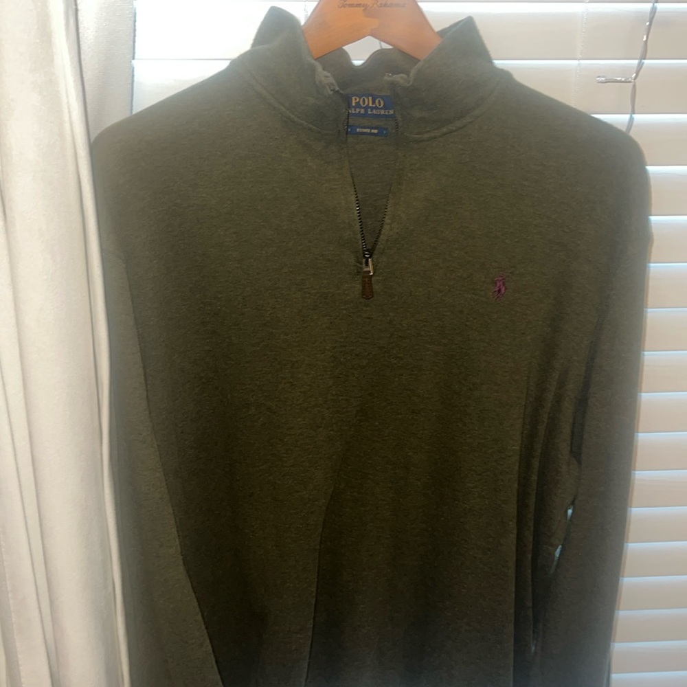 Large polo quarter zip sweater
